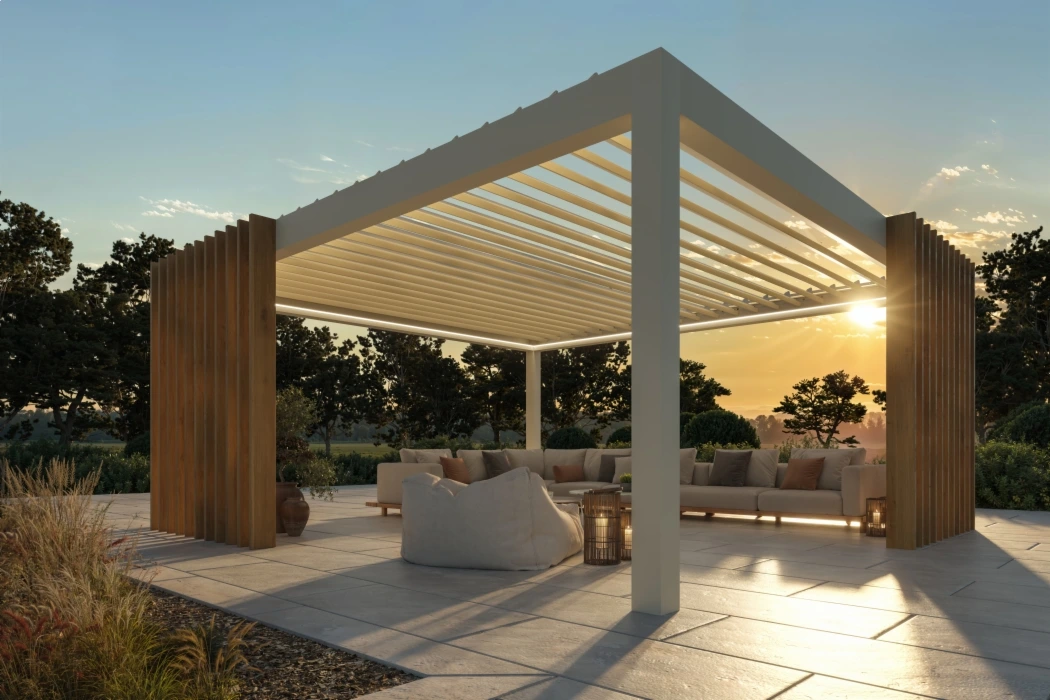 Pérgola bioclimática lamas orientables